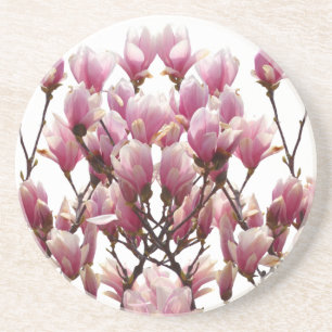Dessous De Verre En Grès Fleur de printemps rose florissante Magnolias