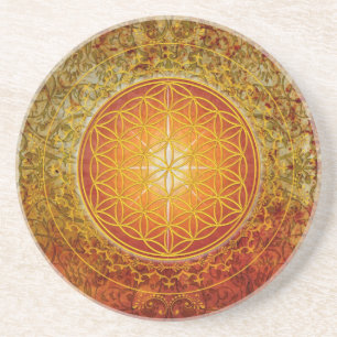 Dessous De Verre En Grès Fleur de vie - Ornement III