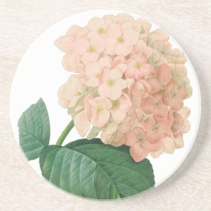 Dessous De Verre En Grès Fleur d'Hortensia rose vintage par Redoute