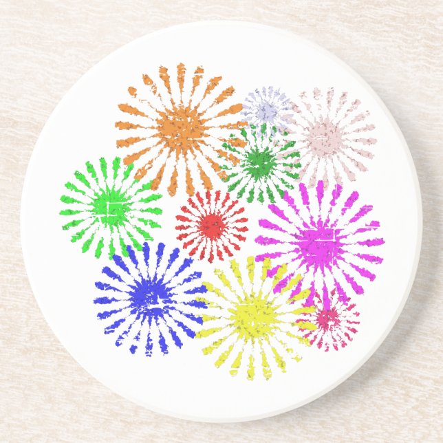 Dessous De Verre En Grès Fleur en panne (Devant)
