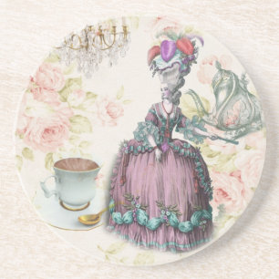Dessous De Verre En Grès Fleur française Paris Tea Party Marie Antoinette