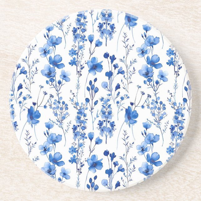 Dessous De Verre En Grès Fleur sauvage du papier Motif-98186 (Devant)