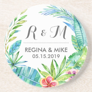 Dessous De Verre En Grès Fleur tropicale et mariage de printemps de la cour