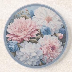Dessous De Verre En Grès Fleurs