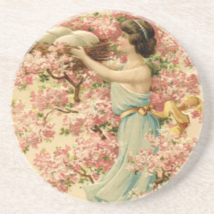 Dessous De Verre En Grès fleurs de foi de Pâques roses Cerisier Fleur Nest