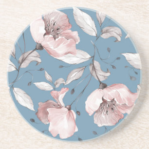 Dessous De Verre En Grès Fleurs de printemps, feuille, design transparent