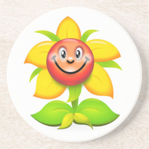 DESSOUS DE VERRE EN GRÈS FLEURS DE VISAGE