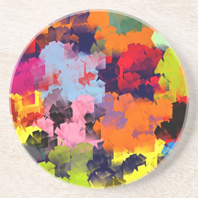 DESSOUS DE VERRE EN GRÈS FLEURS D'ÉTÉ (Devant)