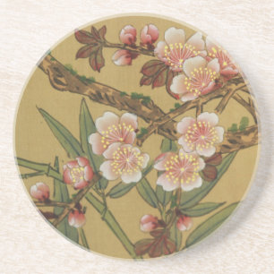 Dessous De Verre En Grès Fleurs Japonaises Asiatiques Fleurs de Cerisier Vi