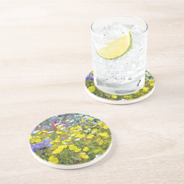 Dessous De Verre En Grès Fleurs sauvages (Côté)