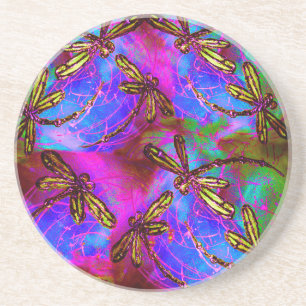 Dessous De Verre En Grès Flit Hippie Dragonfly