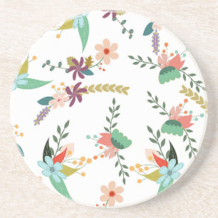 Dessous De Verre En Grès Floral 10