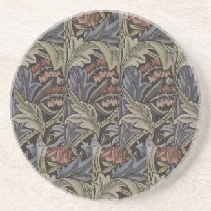 Dessous De Verre En Grès Floral bleu rose Vintage William Morris Bluebell