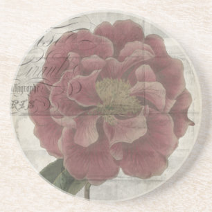Dessous De Verre En Grès Floral français III