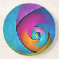 Floral moderne Art Abstrait rose Bleu Motif #17