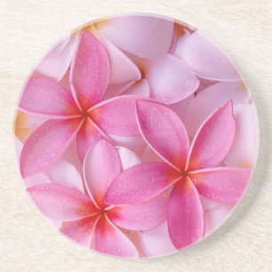 Dessous De Verre En Grès Floral rose doux