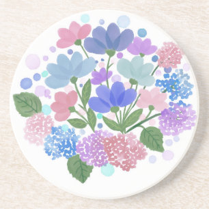 Dessous De Verre En Grès Flore d'aquarelle printanière