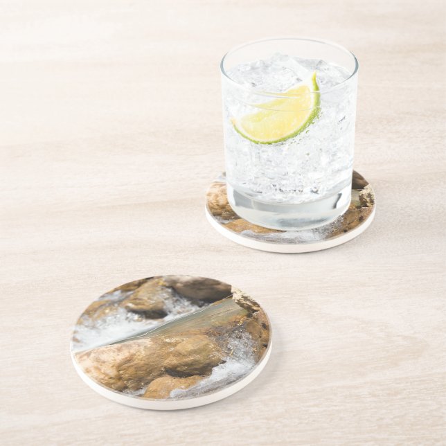 Dessous De Verre En Grès Flux orageux au printemps (Côté)