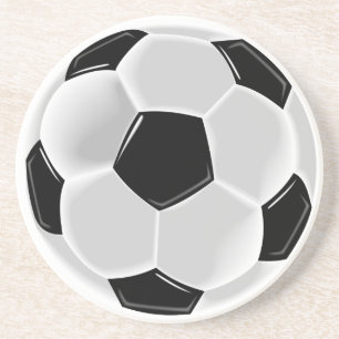 Dessous De Verre En Grès Football / Boisson