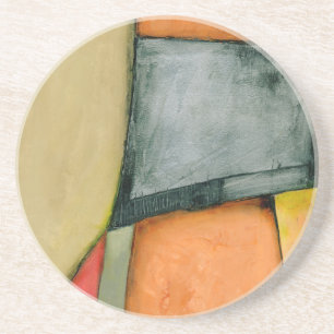 Dessous De Verre En Grès Formes géométriques colorées contemporaines