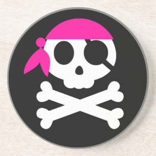 Dessous De Verre En Grès Foulard Pirate Crâne de Squelette