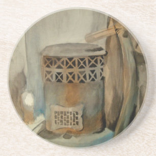 Dessous De Verre En Grès Fourneau en bois et Sythe