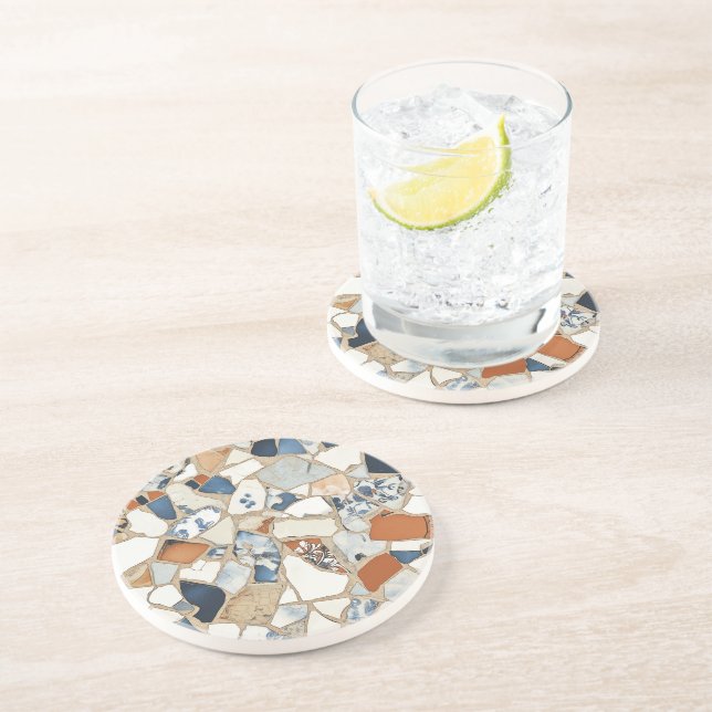 Dessous De Verre En Grès Fragment de pierre de mosaïque grès (Côté)