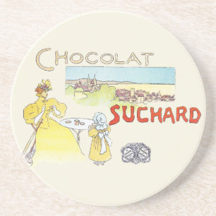 Dessous De Verre En Grès Français Chocolat Victorian Candy Sucre