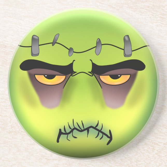 Dessous De Verre en Grès Frankenmoji Getränkeuntersetzer (Vorne)