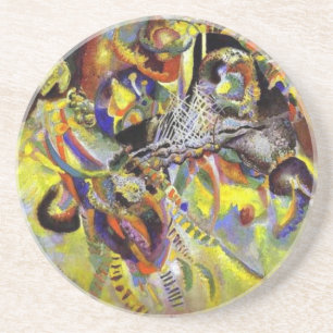 Dessous De Verre En Grès Fugue peinture Abstraite par Kandinsky