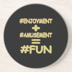 Dessous De Verre En Grès "FUN EQUATION" Mignonne Expression Design. Command