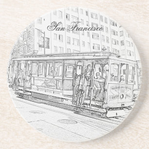 Dessous De Verre En Grès Funiculaire