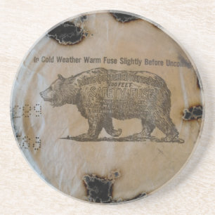 Dessous De Verre En Grès Fuse rollée Charred