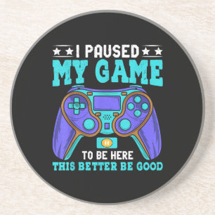 Dessous De Verre En Grès Gamer Shirt Boys Hommes Enfants Ados A Interrompu