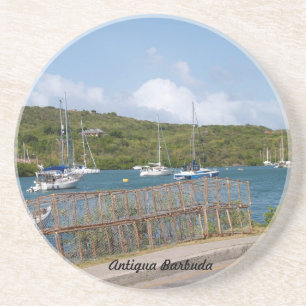 Dessous De Verre En Grès Gamme Antigua-Barbuda—Dessous de verre portuaire a