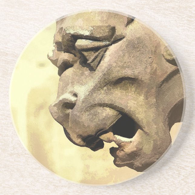 DESSOUS DE VERRE EN GRÈS GARGOYLE (Devant)