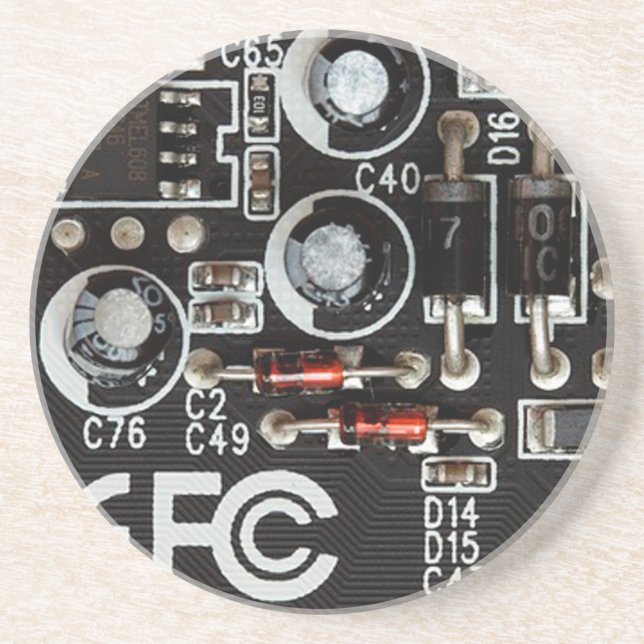 Dessous De Verre En Grès Geeks originaux Graphique Carte de Circuit (Devant)