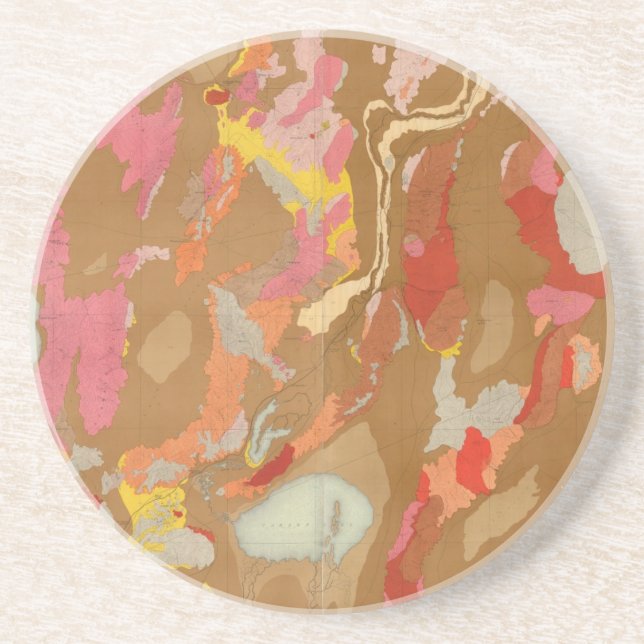 Dessous De Verre En Grès Géologie du bassin du Nevada (Devant)