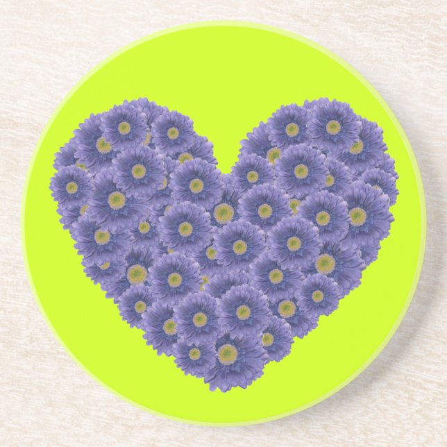 Dessous De Verre En Grès Gerber Daisy Heart (Devant)