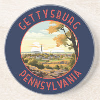 Gettysburg Pennsylvanie Retro Cercle en détresse