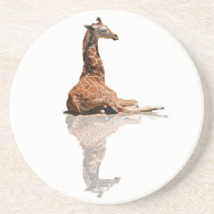 DESSOUS DE VERRE EN GRÈS GIRAFE DE BÉBÉ