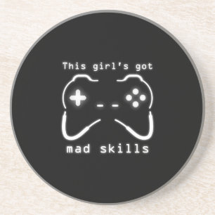 Dessous De Verre En Grès Girl's Got Mad Skills Video Game Controller Drink 