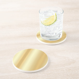 Dessous De Verre En Grès Glamor Faux Gold Blank Modèle moderne personnalisé
