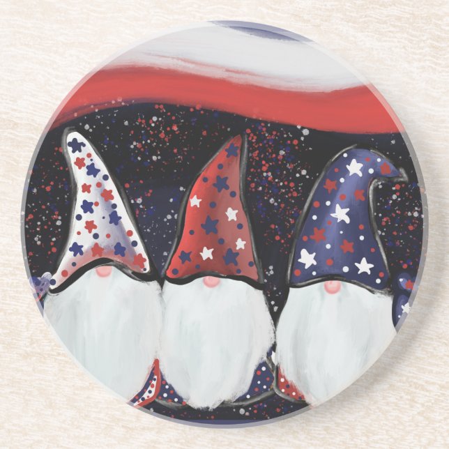 DESSOUS DE VERRE EN GRÈS GNOMES (Devant)