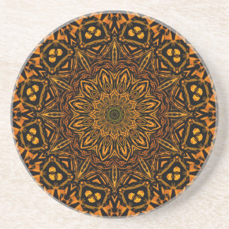 Dessous De Verre En Grès Golden Mandala