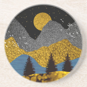 Dessous De Verre En Grès Golden Night