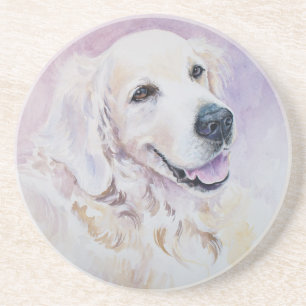 Dessous De Verre En Grès Golden retriever