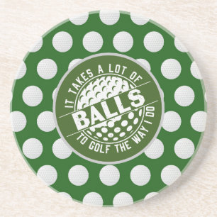 Dessous De Verre En Grès Golf il faut beaucoup de balles au golf comme je l