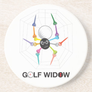 Dessous De Verre En Grès Golf Widow Black Widow Spider Tee - shirts