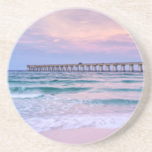 Dessous De Verre En Grès Good Morning Navarre Beach Pier